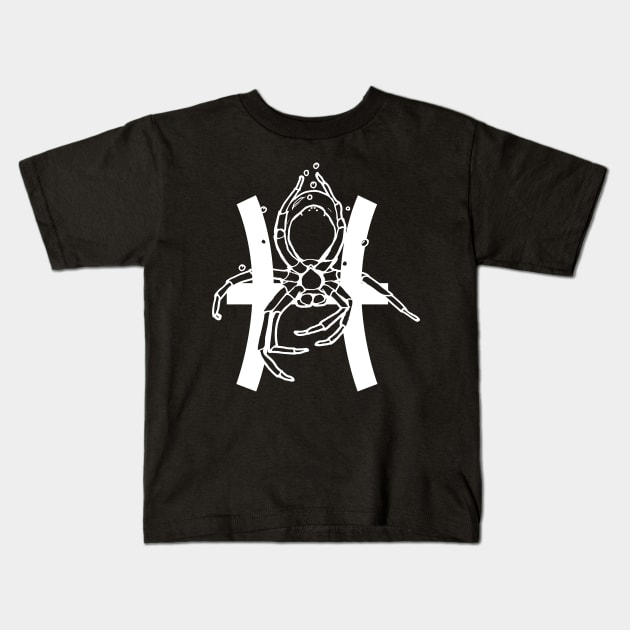 Zodiac Spiders : Pisces Kids T-Shirt by Spiderluf